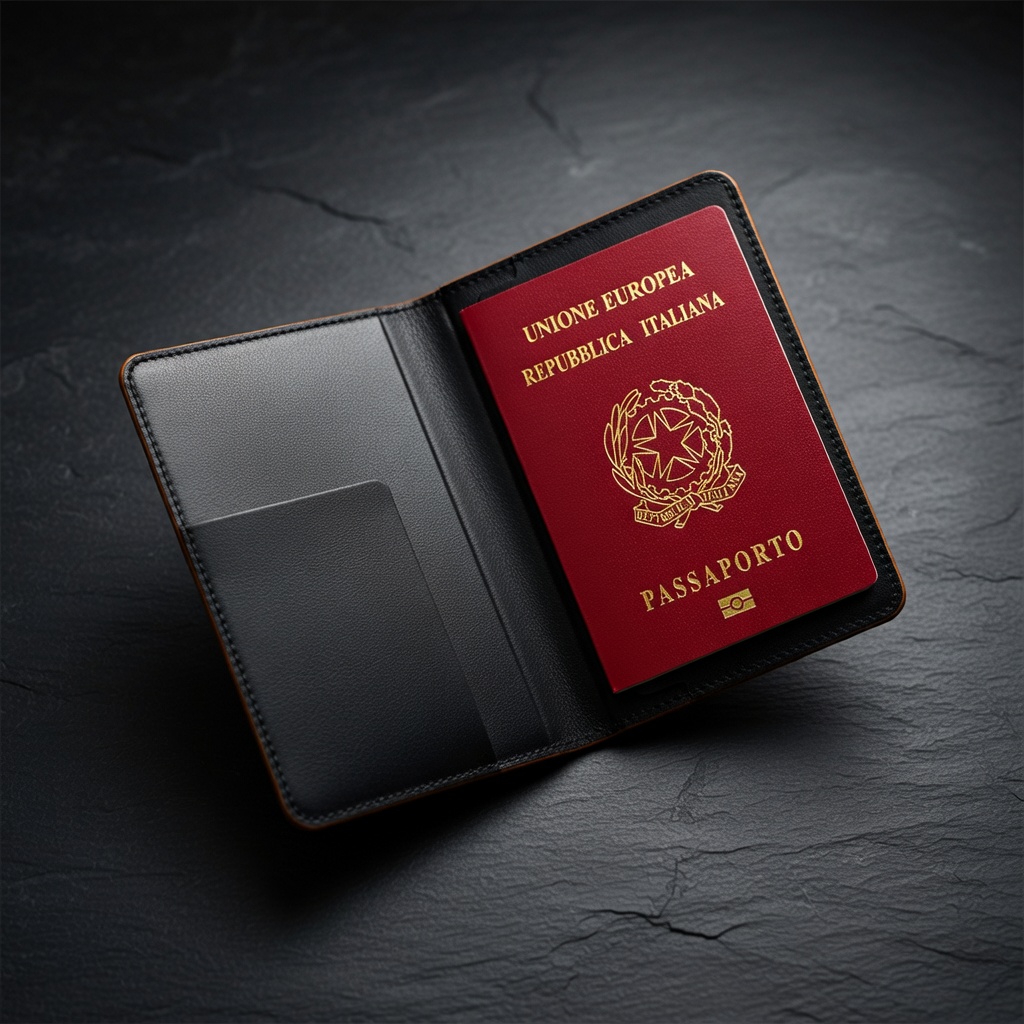 Portapassaporto smart con Apple Find My integrato